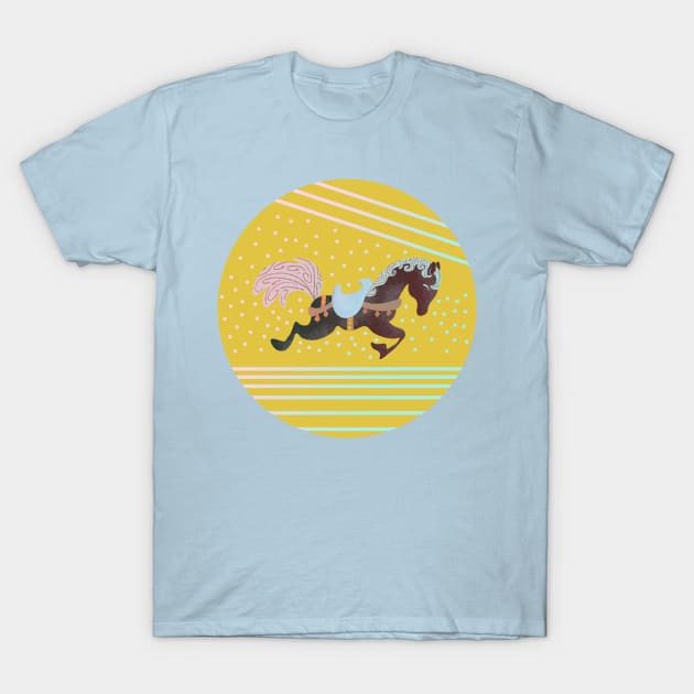 Retro Galloping Horse T-Shirt by MSBoydston